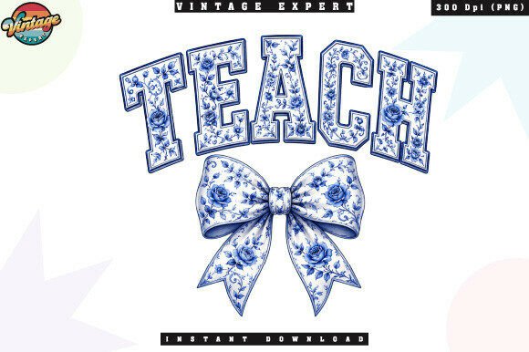 Coquette Teacher Floral Patchwork PNG: The Ultimate Design for Educators