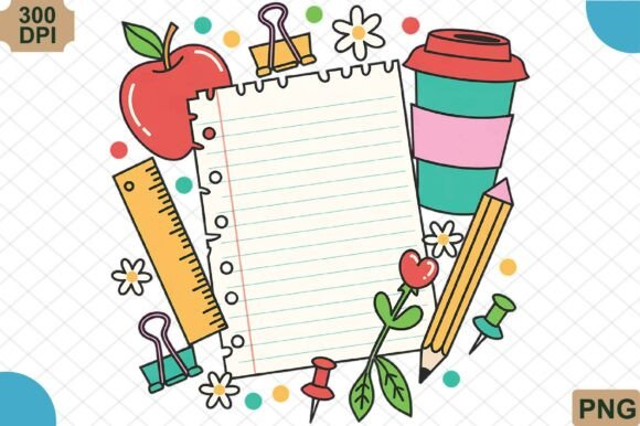 Elevating Back-to-School Creativity with the Cute School Supplies Notebook Frame
