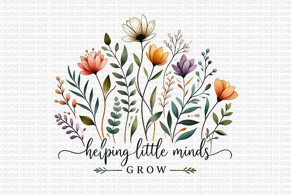 Floral Teacher Growth PNG: Bringing Warmth and Inspiration to Every Classroom