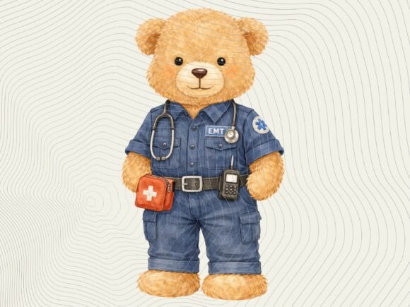 Honor First Responders with EMT Bear PNG