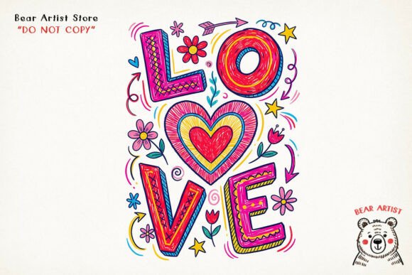 Love School Typography, Back to School PNG