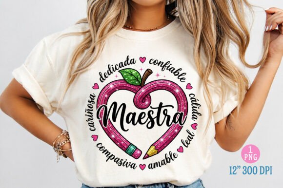 Maestra Spanish Teacher PNG Design
