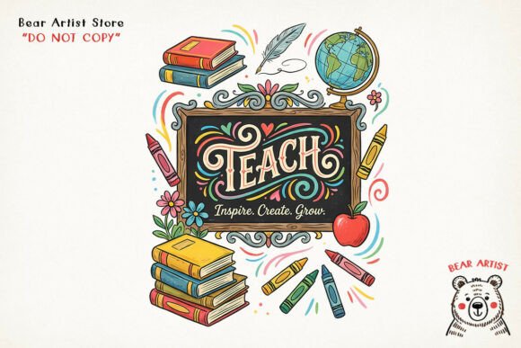 Maximizing the Potential of Teach Inspire Create Design, Back to School PNG for Diverse Projects