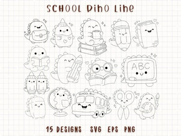 School Dino Line SVG Dinosaur Outline: A Practical Guide for Educational Design and Workflow Integration