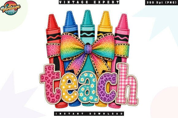 Teach Crayon Rainbow Bow Patchwork PNG: A Comprehensive Guide for Educators and Creators