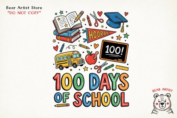 Unlocking Creativity with 100 Days of School Classroom Icons and Back to School PNGs